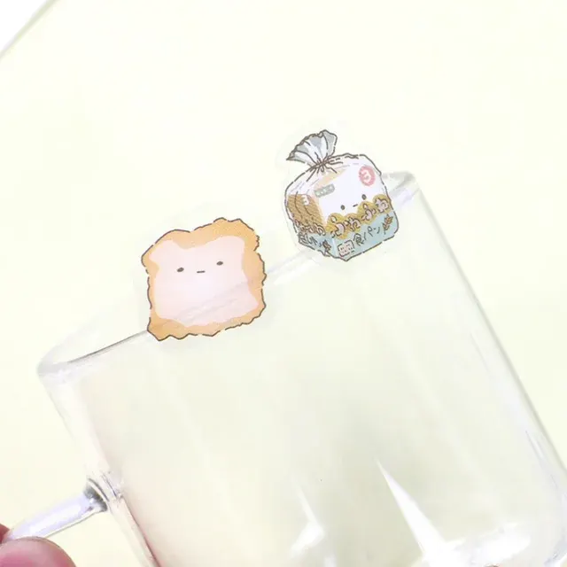 Wasserfeste Transparente Kawaii-Aufkleber, 6er-Set 4