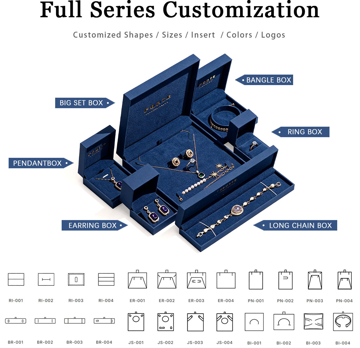 Blaue Ringbox Kunstleder Schmuckverpackung 2