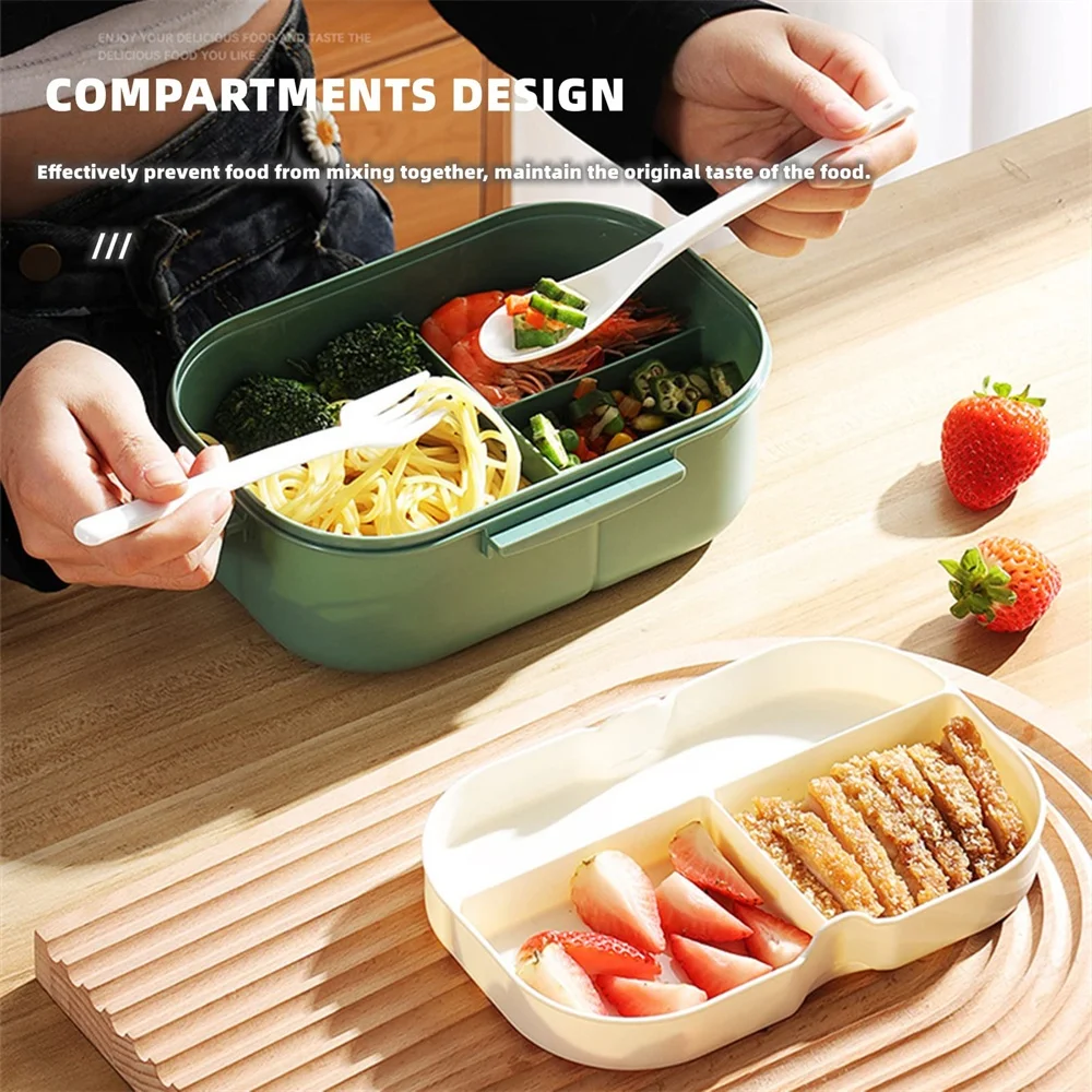 Auslaufsichere Bento-Lunchbox mit Besteck 1200ML 3