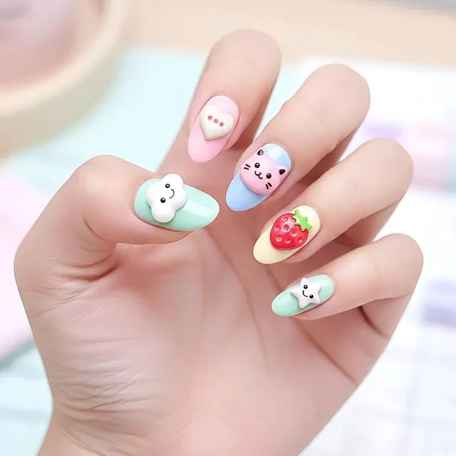 Niedliche 3D-Silikonformen für Nagelkunst 3