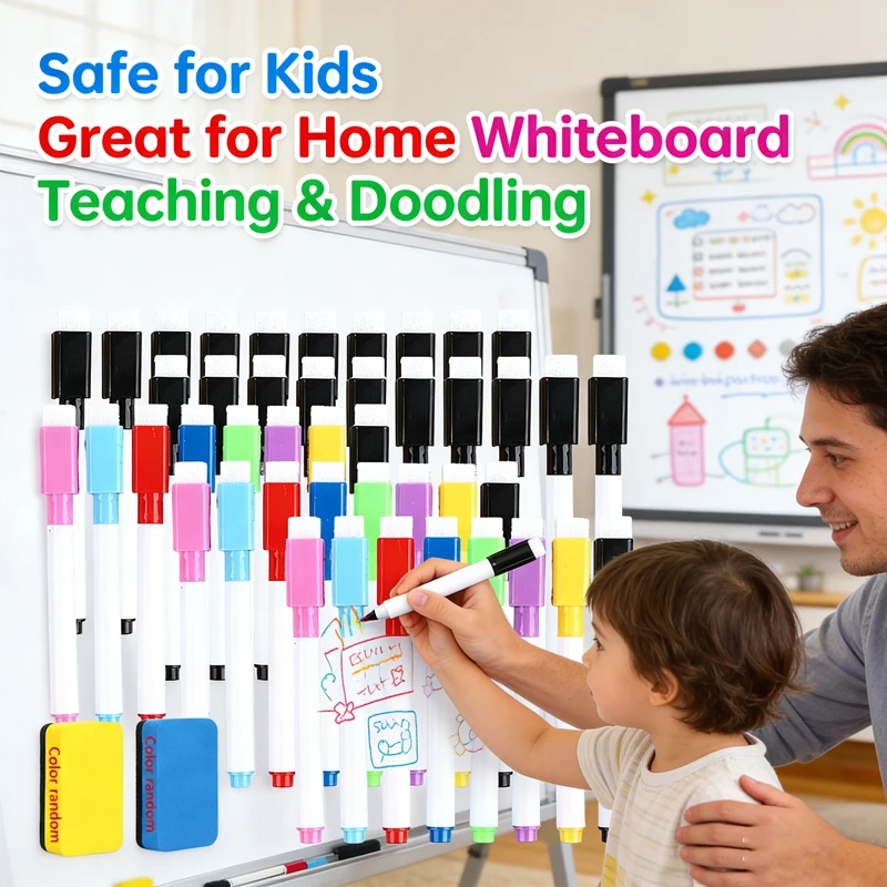 Magnetische Whiteboard-Marker, farbig sortiert