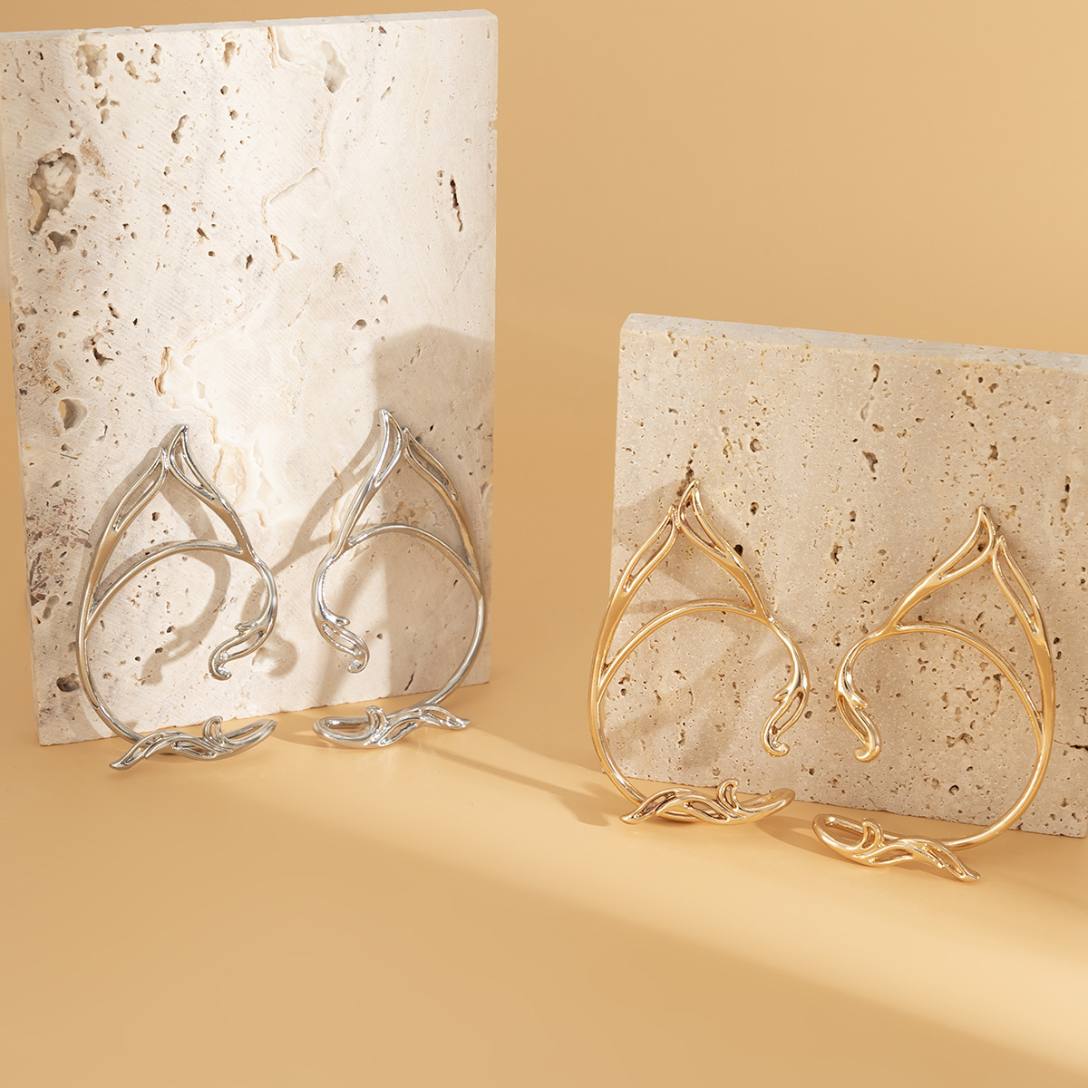 Metall-3D-Ohrklemme in Katzenohr-Form 4