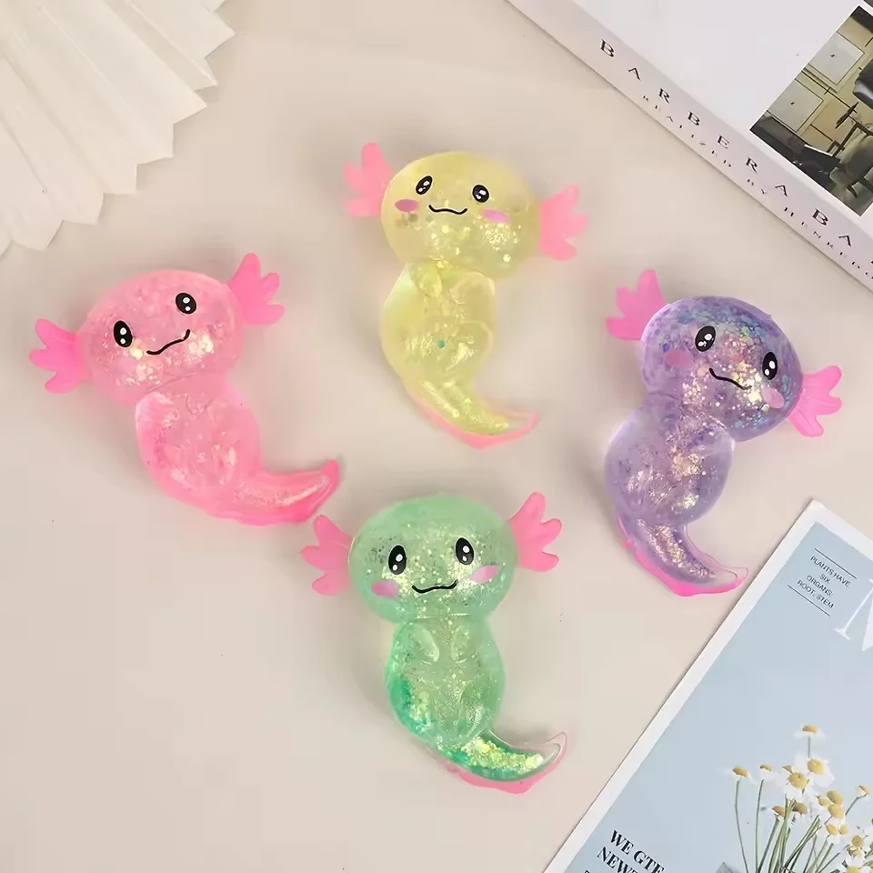 Bunte Salamander-Quetschspielzeuge, 4 Stück 4
