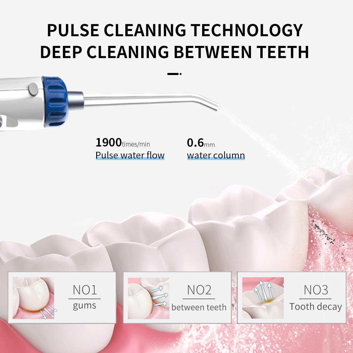 Kabelloser Wasserflosser für den Wasserhahn 2