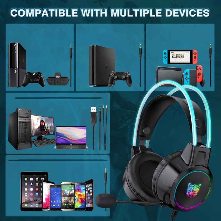 Gaming Headset 3.5mm mit RGB-Beleuchtung 3