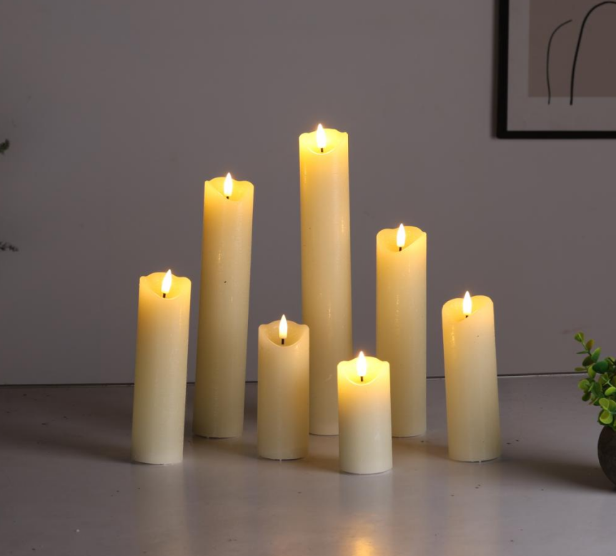 LED-Hochzeitskerzen aus Echtwachs mit Fernbedienung 4