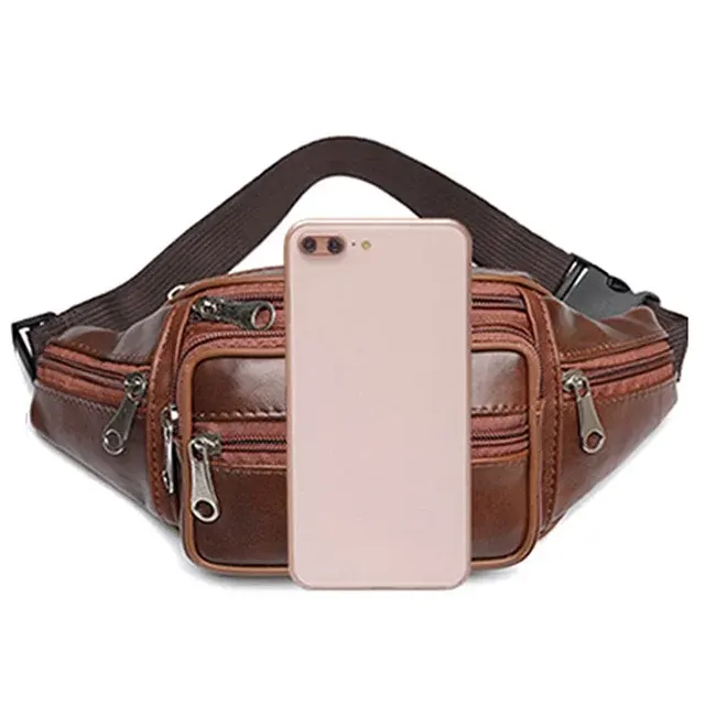 Vintage-Herren-Gürteltasche aus PU-Leder 4
