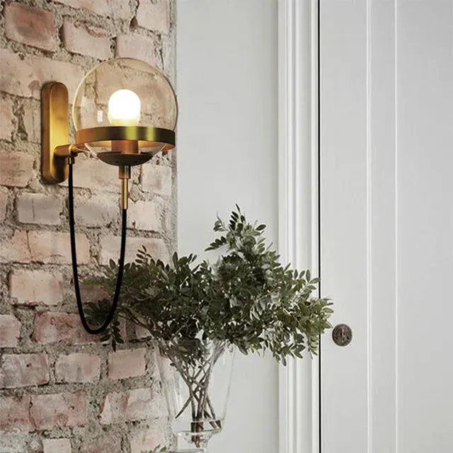 Glaskugel-Wandlampe 3