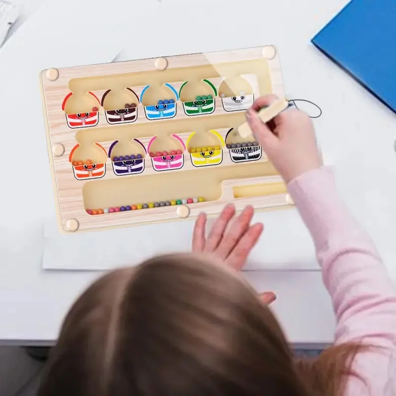 Holz-Magnetlabyrinth Montessori Sortierspiel 3