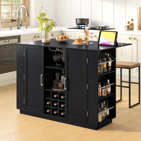 Kücheninsel mit Weinschrank