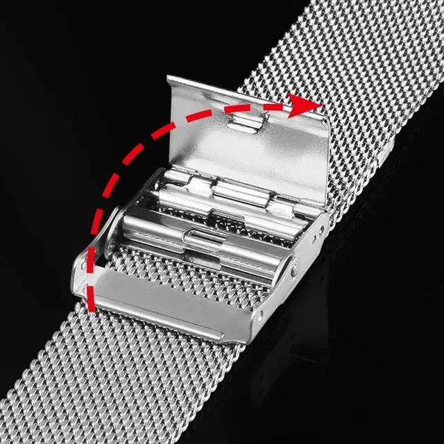Milanese-Uhrenarmband aus Stahl, 12–24 mm 3