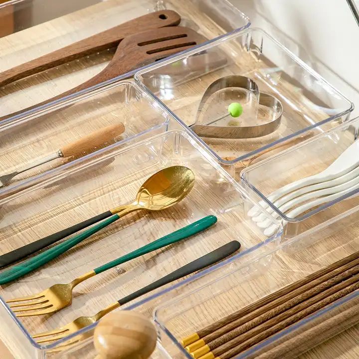 Transparenter Schubladen-Organizer Küchenzubehör Kunststoff