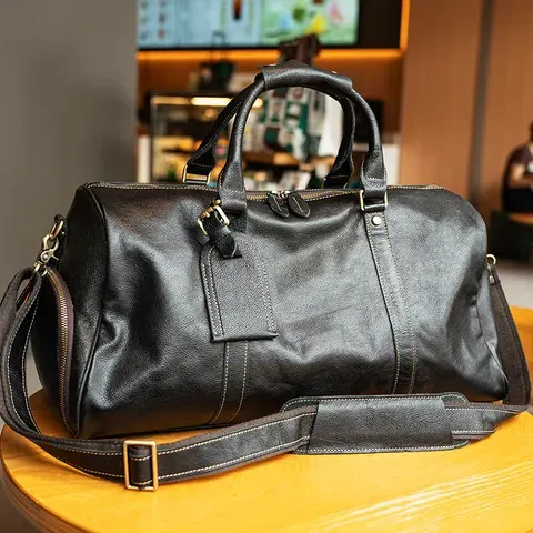 Rindsleder-Reisetasche für Herren