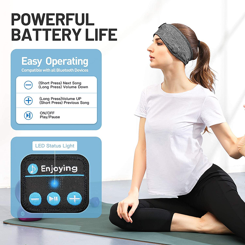 Schlaf-Kopfhörer mit Bluetooth-Stirnband 4