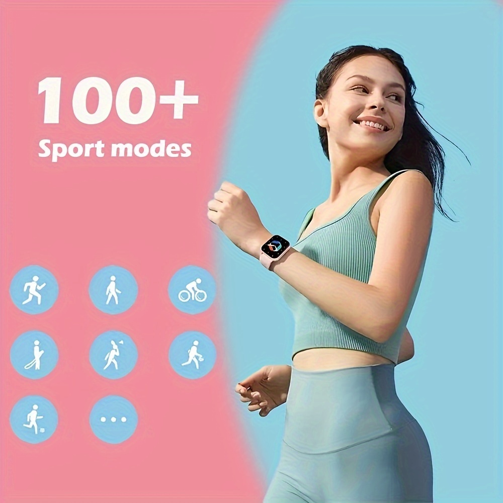 Quadratische Damen Smartwatch mit Herzfrequenz 3