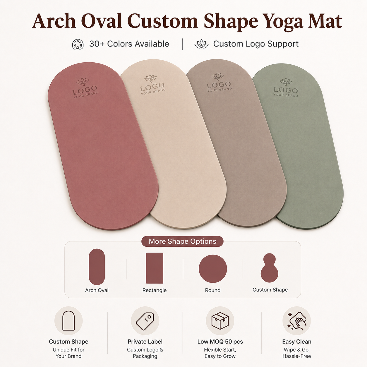 Bogenförmige PU-Yoga-Matte aus Naturkautschuk 2