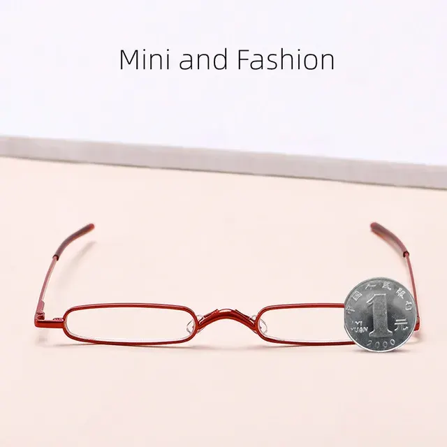 Metall-Lesebrille mit Röhrchen-Etui 4