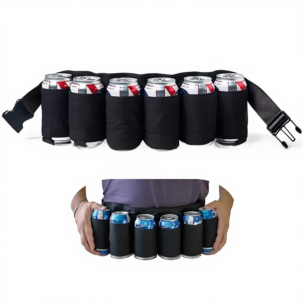 Faltbare Leder-Bierhalter-Gürteltasche