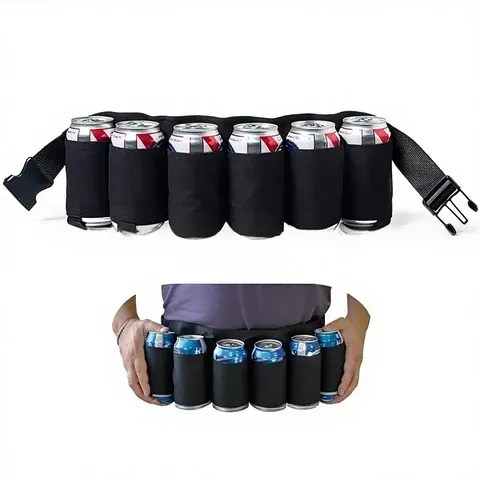 Faltbare Leder-Bierhalter-Gürteltasche