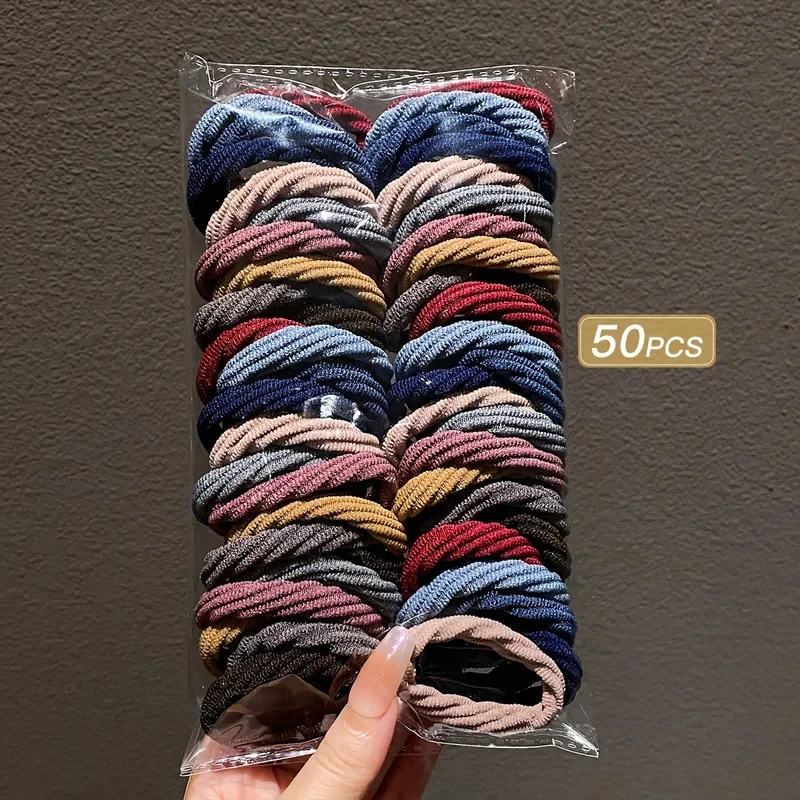 Koreanische Haargummis, 50 oder 100 Stück 4