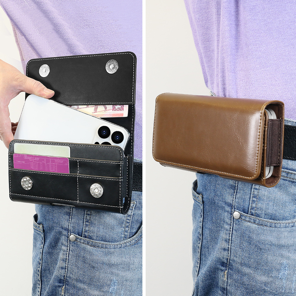 Leder-Wallet-Handyhülle mit Gürtelclip 4