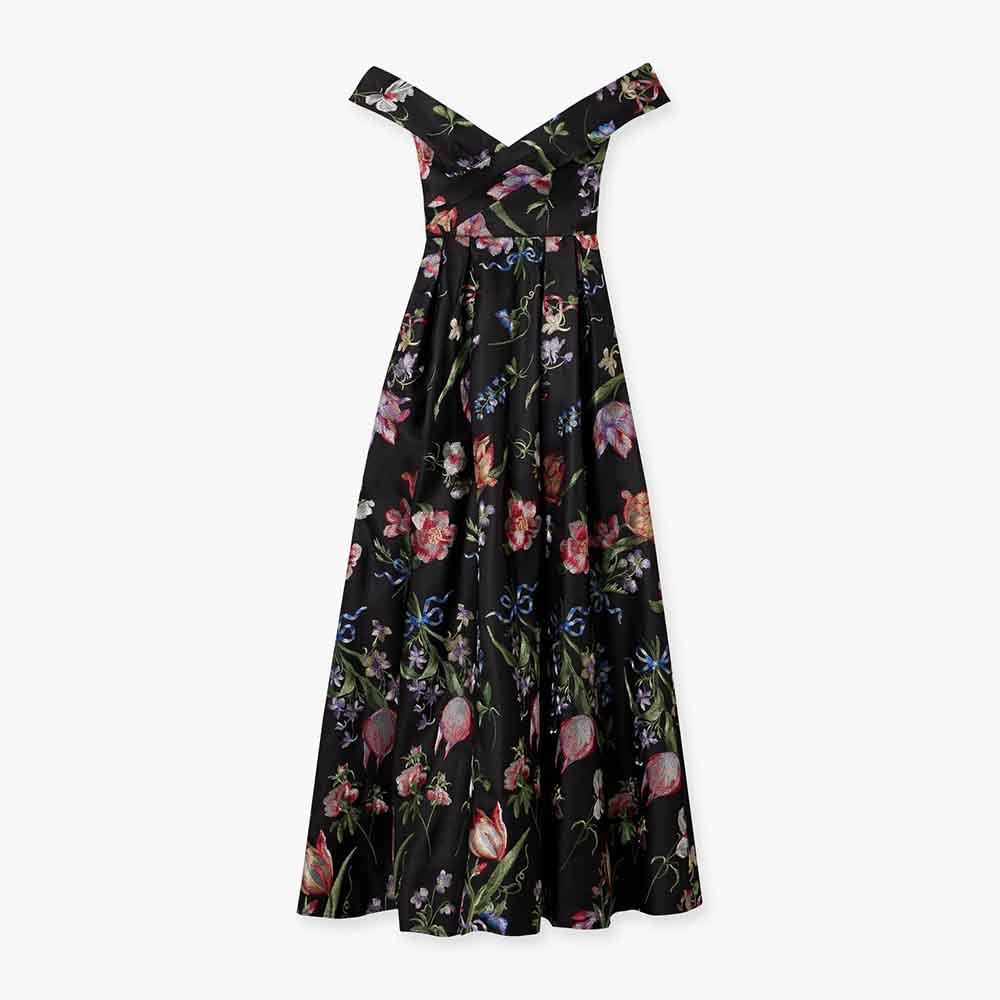 Vintage Blumenmaxikleid mit Smok-Details 4