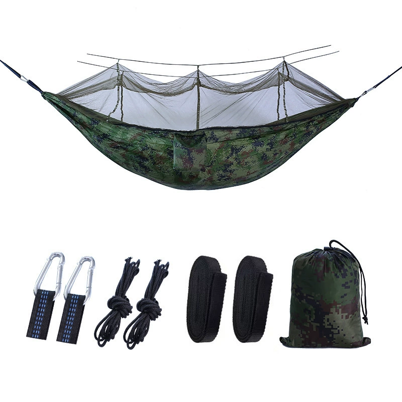Camouflage-Hängematte mit Moskitonetz aus Nylon