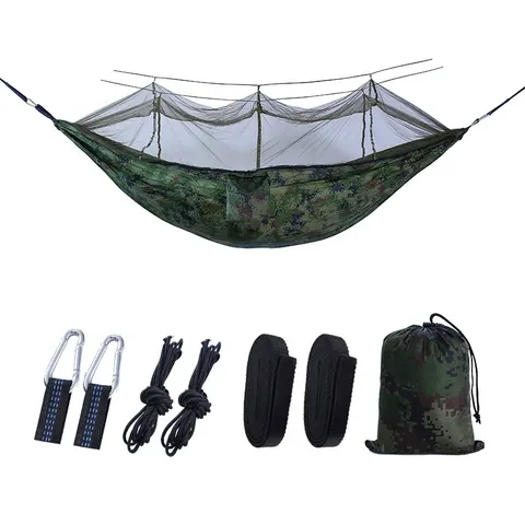 Camouflage-Hängematte mit Moskitonetz aus Nylon