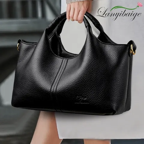 Leder-Tote-Bag