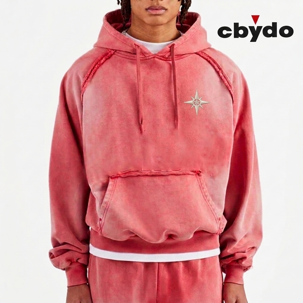 Acid-Wash Oversize-Hoodie aus 400g Baumwolle