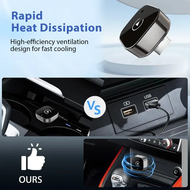 Kabelloser 2-in-1 CarPlay-Adapter 5GHz 3