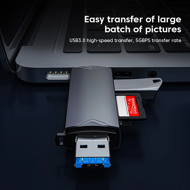 USB-3.0-Kartenleser 6-in-1 mit Typ-C 4