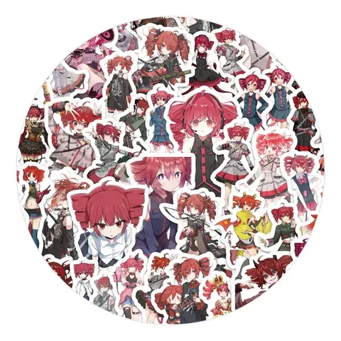 Wasserfeste Vinyl-Aufkleber im Anime-Design, 60 Stück