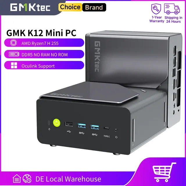 Kompakter Mini-PC AMD Ryzen 7 Gaming-Desktop ohne RAM 1