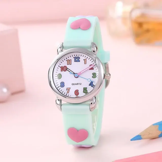 Kinder-Armband-Uhr Set Herz 3