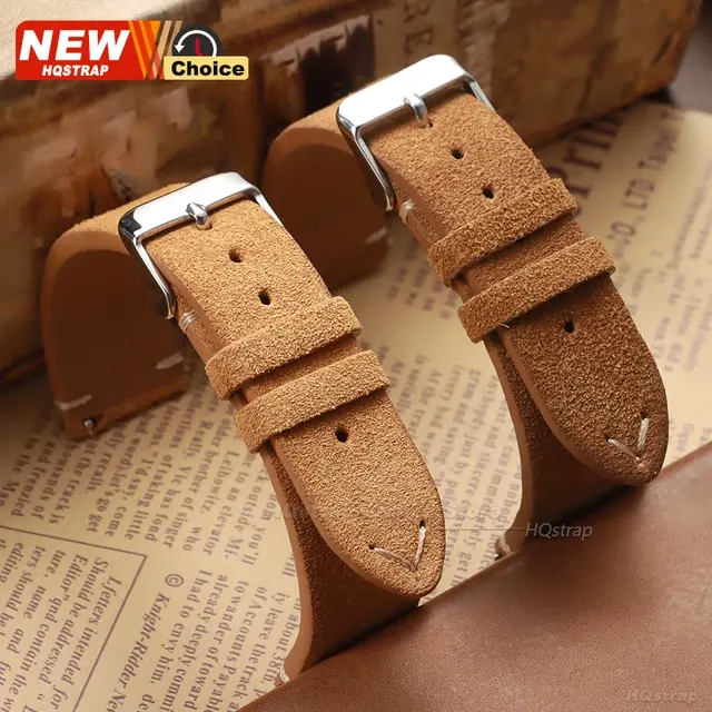 Weiches Wildleder-Uhrenarmband mit Schnellwechsel 4