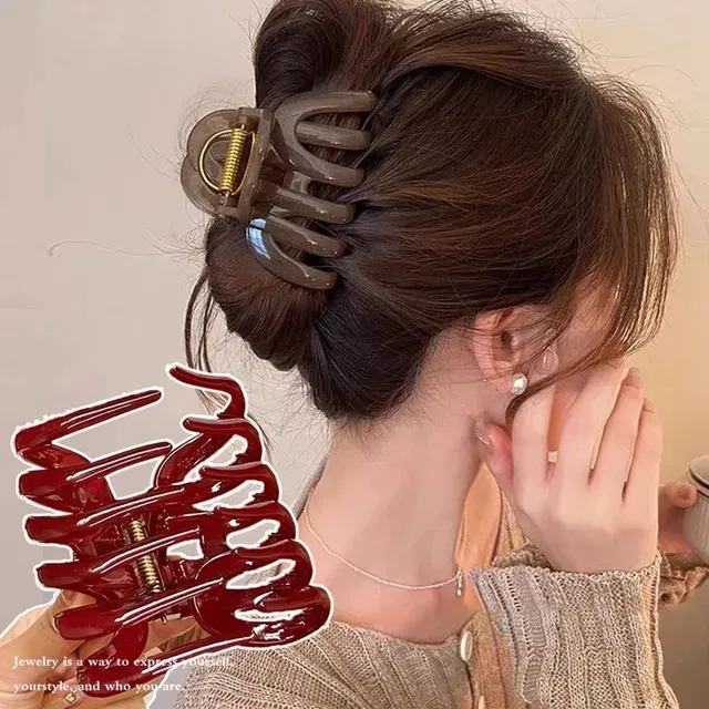 Süße Kürbis-Haarspange für langes Haar 3