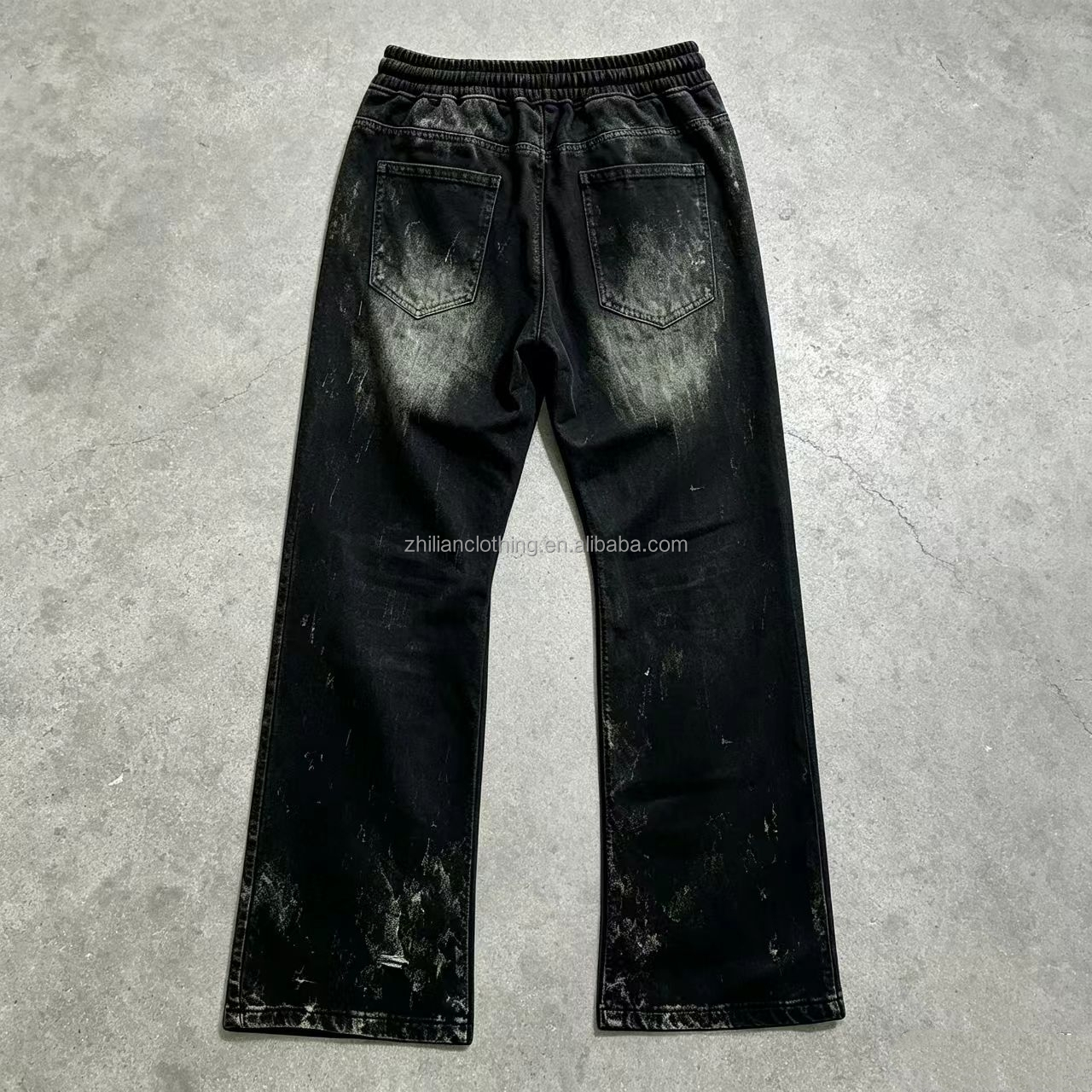 Vintage Acid-Wash Micro-Flare Sweatpants aus Baumwolle 2