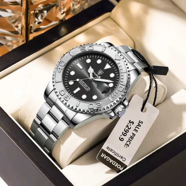 Wasserdichte Herrenuhr mit Leuchtzifferblatt 1