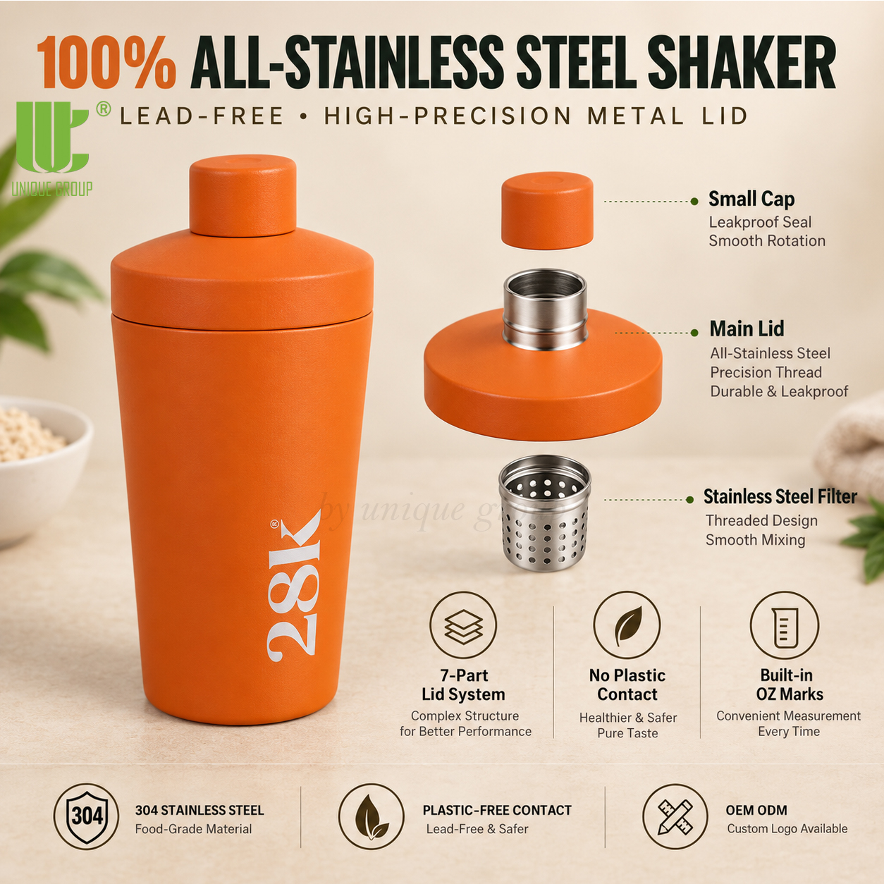 Doppelwandige Edelstahl Shaker Flasche 500ml 3
