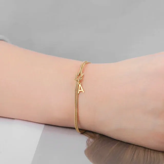 Initialen-Schlangenkettenarmband 3