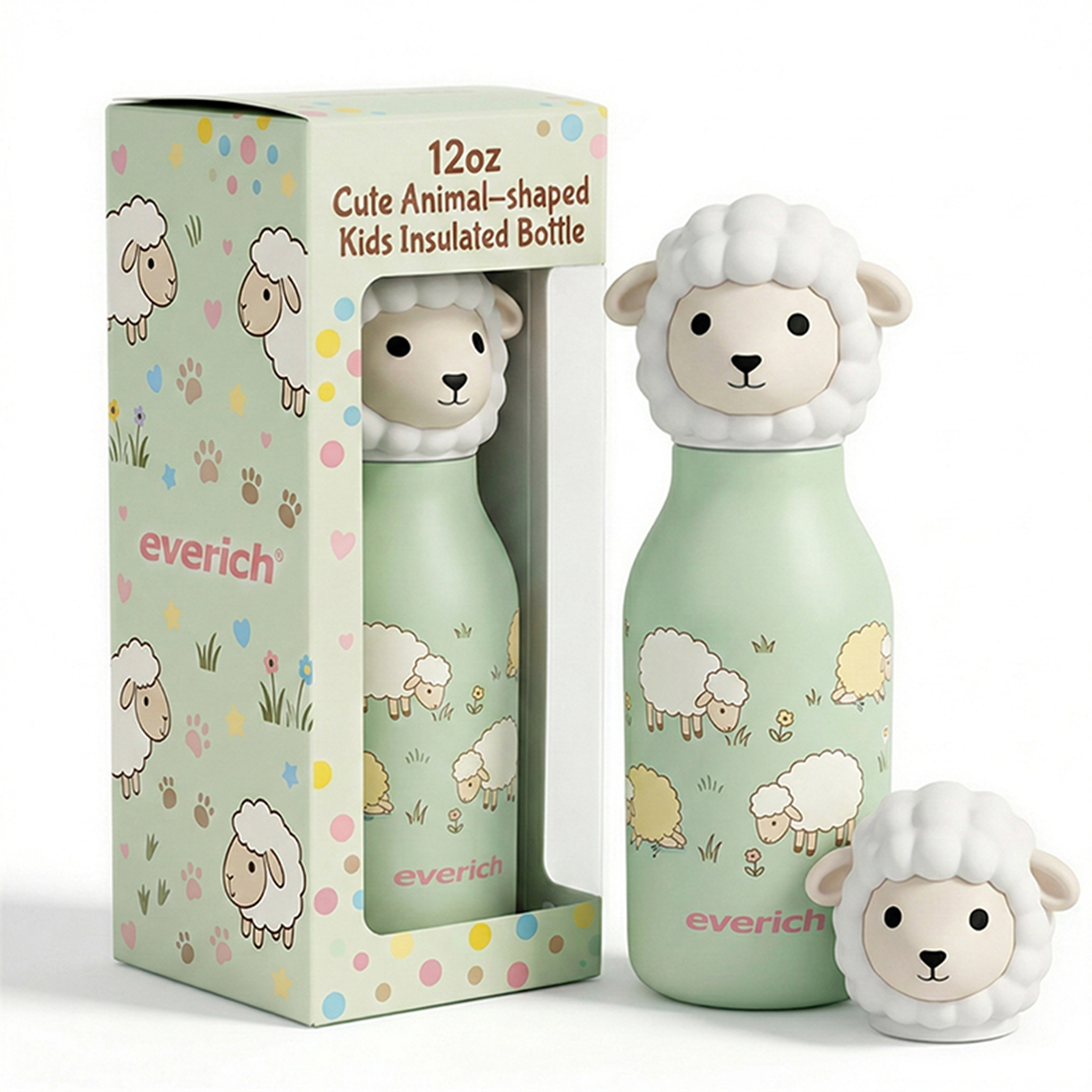 Edelstahl Kinderflasche mit Cartoon-Motiv 2
