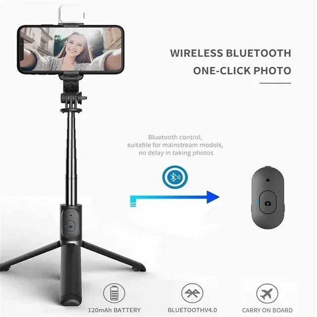 Bluetooth-Selfie-Stick mit Stativ und Fernbedienung 3
