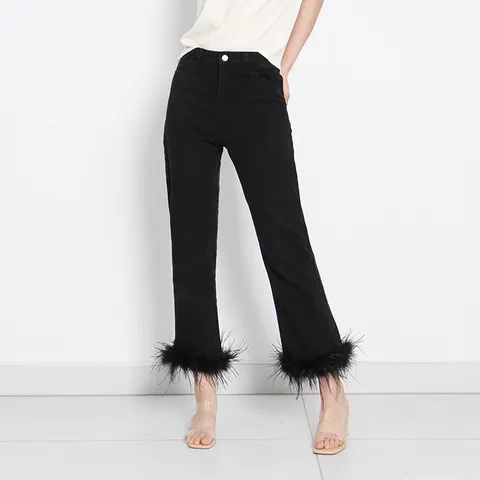 Damen Cropped Stoffhose