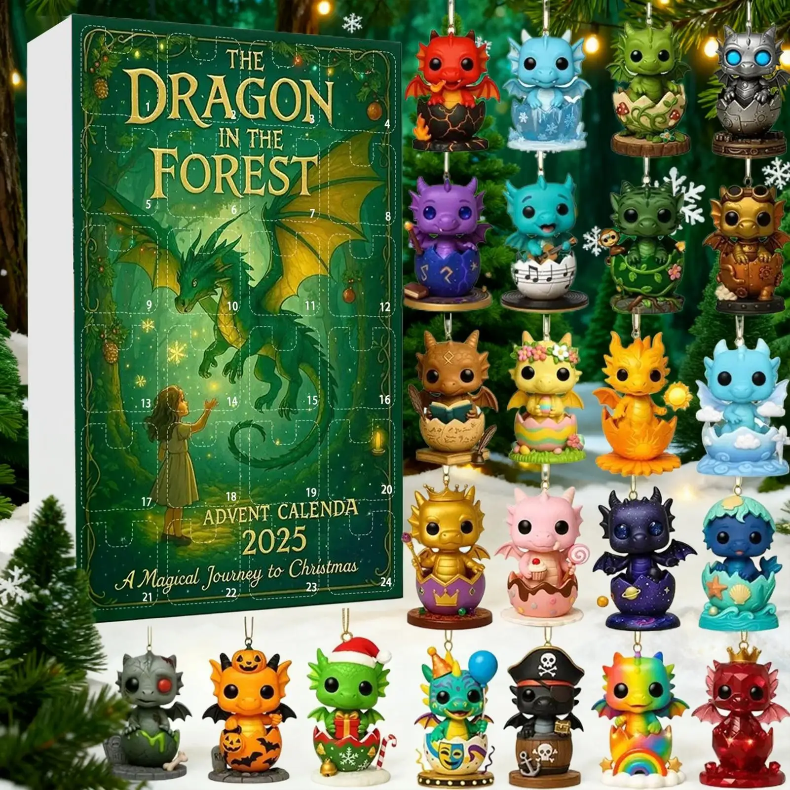 Drachen-Dekoration Adventskalender 2