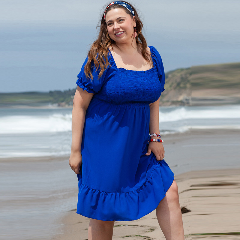 Plus Size Rüschenkleid