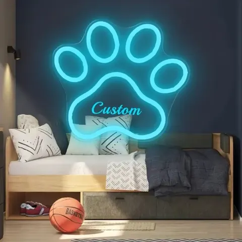 Neonschild mit Haustiername