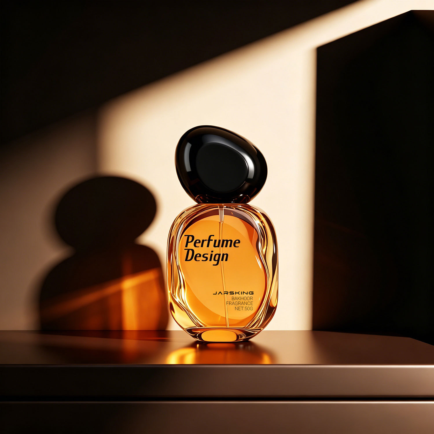Luxuriöse Glas Parfümflasche Steinform 50ml
