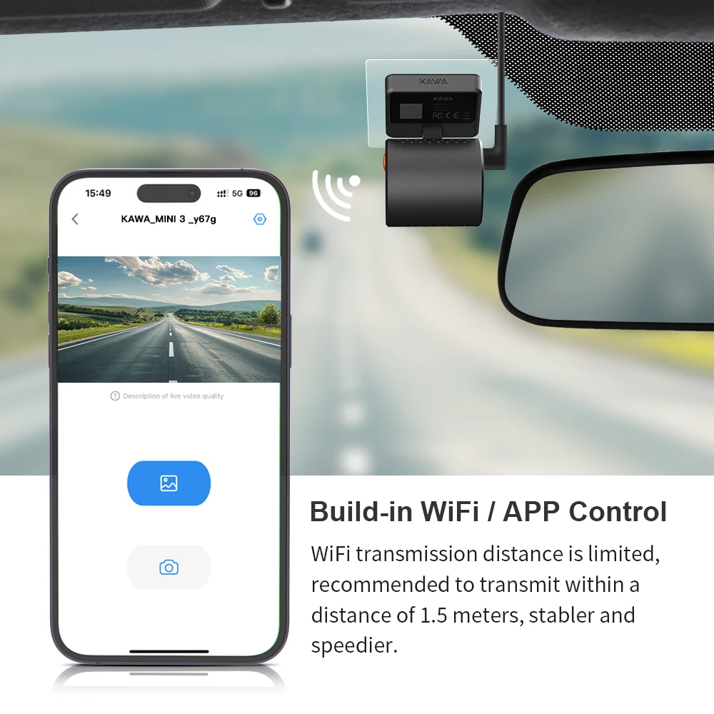 Mini-Dashcam 2K mit Nachtsicht und WLAN 4