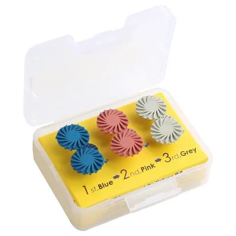 6-teiliges Gummi Dental-Polierscheiben-Set